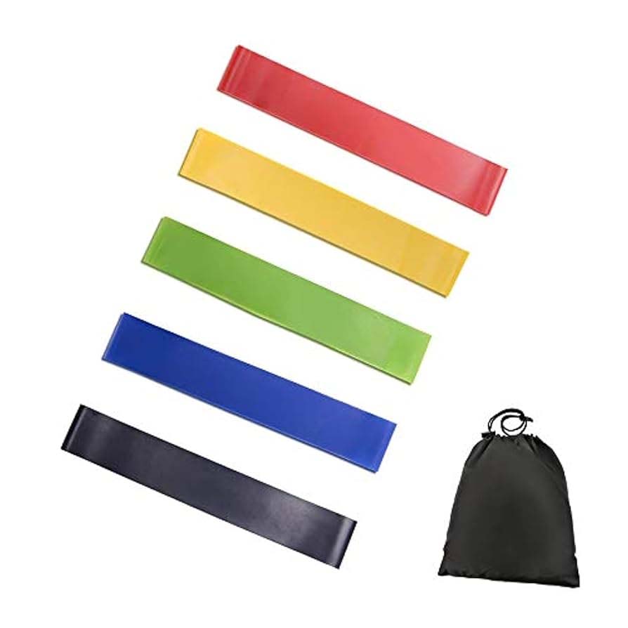 Resistance Bands for Exercise - Pack of 5 bands  -